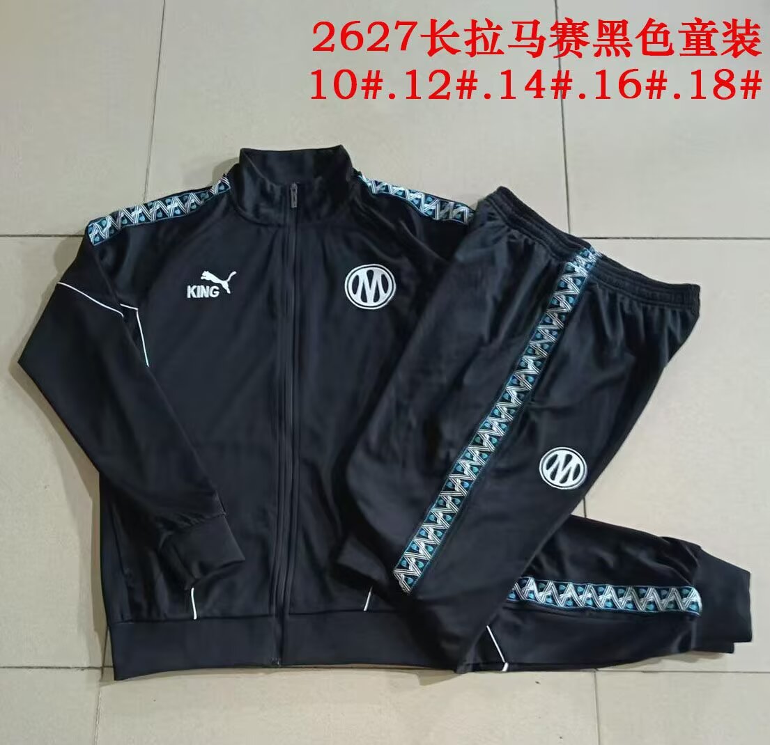 Kids Marseille 26/27 Tracksuit - Black